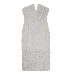 NWT Missguided White Lace Strapless Dress - Size 10